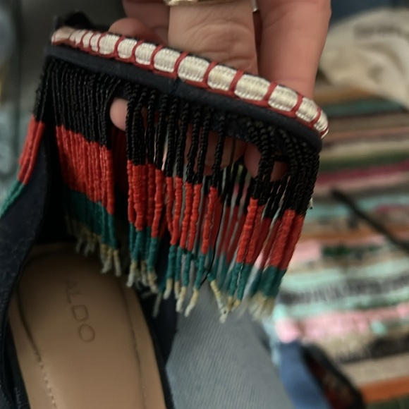 Aldo fringe beaded heels - Picture 6 of 6